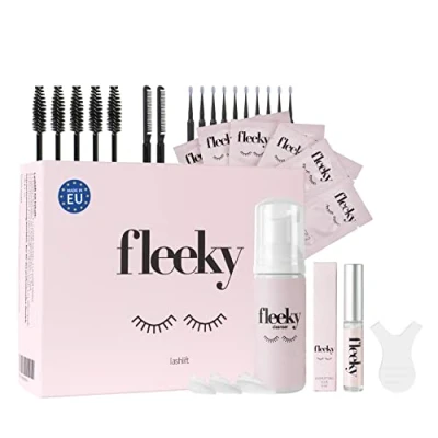 Afbeelding van Fleeky Wimperlift Kit Natuurlijke, Langdurige Krul voor 8 Weken, Veilig &amp; Effectief Thuis, Geschikt Alle Lengtes