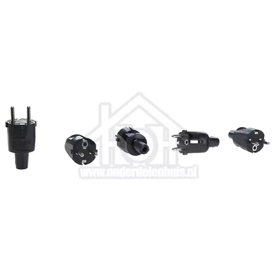 Afbeelding van Universeel Stekker Pvc + RA zwart 10/16A 11012