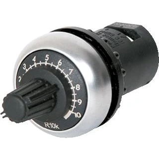 Afbeelding van Eaton rmq titan m22 frontelement potentiometer voor paneelinbouw weerstand waarde 4 7k nauwkeurigheid 10 lineair zwart 232232