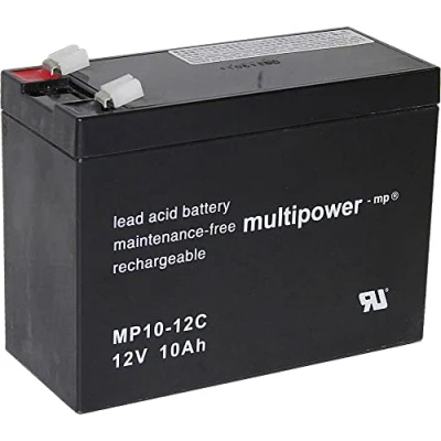 Afbeelding van multipower 7.2 12B loodbatterij MP10 12C cyclusbestendig
