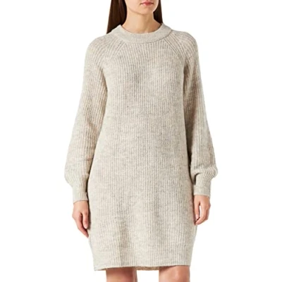 Afbeelding van ONLY Onlvannes L/S Dress KNT jurk voor dames, lichtgrijs gem., L
