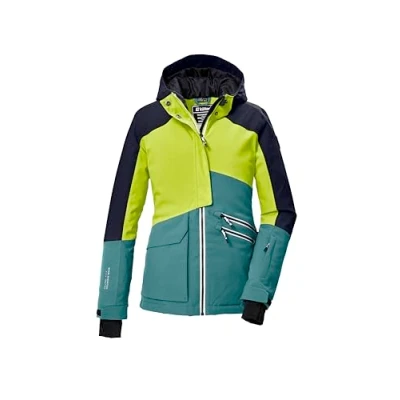 Afbeelding van killtec SKI jack voor meisjes, functionele jas met capuchon en sneeuwvanger KSW 405 GRLS JCKT, donkerblauw, 164, 42092 000