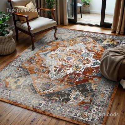 Afbeelding van Picasso Castana Vintage Vloerkleed Terra / Multi Laagpolig 80x150 cm Rechthoek Polypropyleen Tapijtenloods