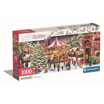 Afbeelding van Clementoni 39928 Christmas Village, Panorama, puzzel met 1000 stukjes, voor volwassenen, gemaakt in Italië, meerkleurig 39928, meerkleurig, 70 x 50 cm