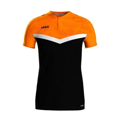 Afbeelding van JAKO Polo Iconic rood/wijnrood L zwart/fluo oranje / 4XL