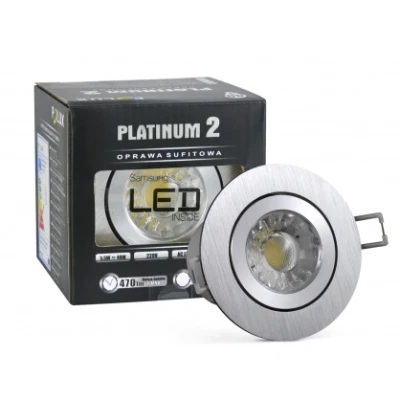 Afbeelding van LED spot compleet armatuur RVS rond geborsteld koud wit