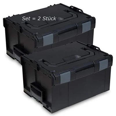 Afbeelding van L BOXX® 238 Bosch Sortimo zwart leeg 2 stuks gereedschapskoffer transportbox