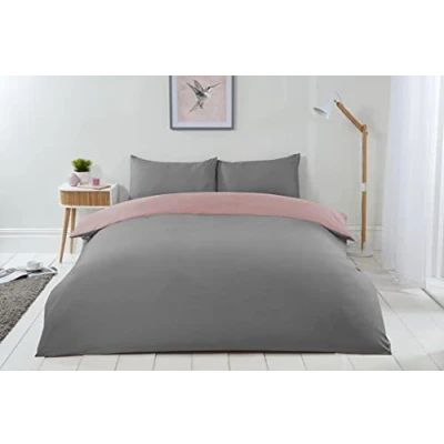Afbeelding van Emma Barclay Lyla Omkeerbaar dekbed 100% polyester crème/lichtroze dubbel
