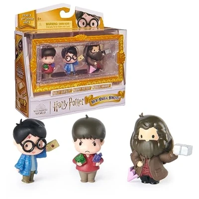 Afbeelding van Wizarding World Harry Potter Micro Magical Moments verzamelfiguren, multipack &quot;kast onder de trappe&quot; met Potter, Hagrid, Dudley en opbergdoos, speelgoed voor kinderen vanaf 6 jaar, fanartikel