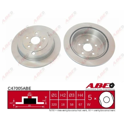 Afbeelding van ABE Remschijven C47005ABE