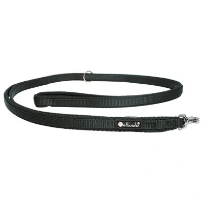 Afbeelding van Petlando Trainingslijn Mesh Zwart Hondenriem 230x1.5 cm