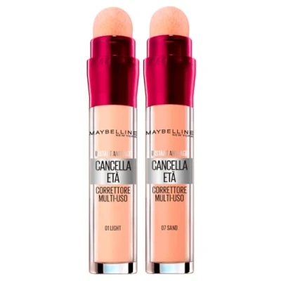 Afbeelding van Maybelline New York De Multifunctionele Kleur Vloeibare Ouderdomscorrector 01 Licht met Spons Applicator + Concealer 07 Zand Tegen Donkere Kringen Instant Anti Age