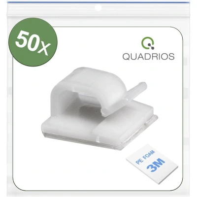 Afbeelding van Quadrios 25CA477 Kabelclip Zelfklevend Bundel Ø (bereik) 1 tot 7 mm Wit 50 stuk(s)