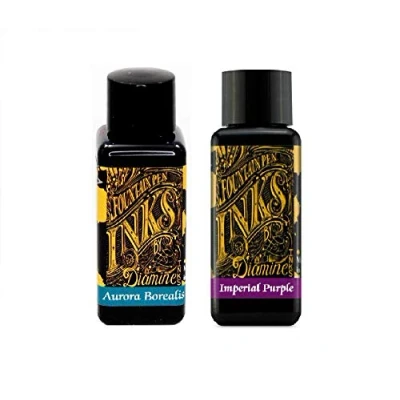Afbeelding van Diamine Vulpeninkt 30ml Aurora Borealis &amp; Imperial Purple 2 Pack