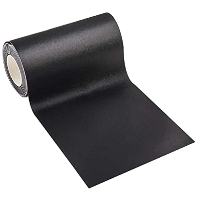 Afbeelding van Panngu lederen patchkit, zelfklevende patches, zelfklevend, voor bank, scheuren, brandplekken, autostoelen, accessoires, zwart, 7,6 x 152 cm