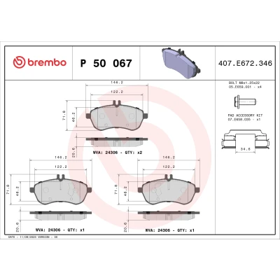 Afbeelding van Brembo Remblokset P 50 067X