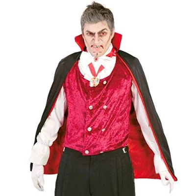 Afbeelding van Fiestas Guirca Cape Vampier 90 Cm Polyester Zwart/rood One size