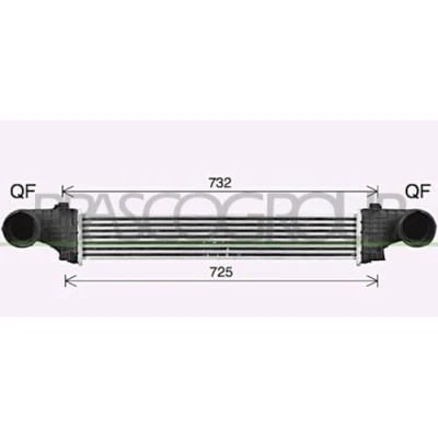 Afbeelding van Intercooler, inlaatluchtkoeler PRASCO ME039N003