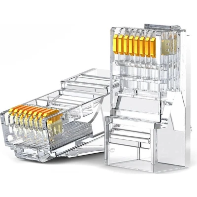 Afbeelding van Ugreen 100x Stekker Connector Terminal RJ45 8P8C Cat 6 Transparant (60558)