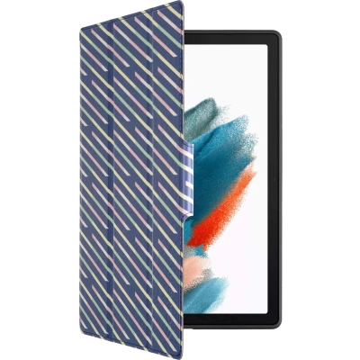 Afbeelding van Gecko Stripes kids cover Samsung Tab A8 10.5 (2021) Tablethoesje Roze