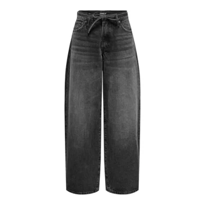 Afbeelding van Only Jeans Onlgianna Mw Straight Dnm Dot980 No 15347094 Washed Black Dames Maat W32 X L32
