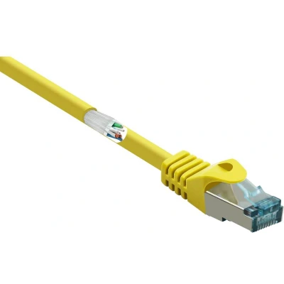 Afbeelding van Renkforce RF 5153664 RJ45 Netwerkkabel, patchkabel CAT 6A S/FTP 10.00 m Geel Snagless, Vlambestendig 1 stuk(s)