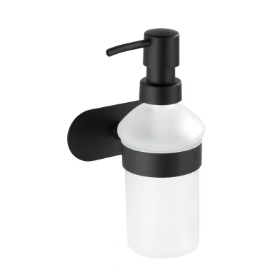 Afbeelding van Wenko Orea turbo loc zeepdispenser zwart mat