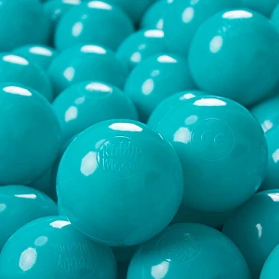 Afbeelding van KiddyMoon Plastic Ballen Voor Kinderen Ø 7 Cm Kleurig Gecertificerd Gemakt In EU, Turkoois,700