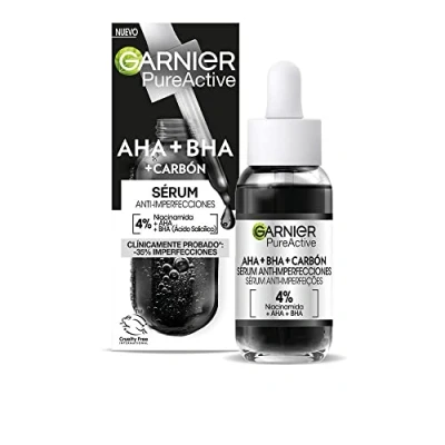Afbeelding van Garnier PURE ACTIVE AHA + BHA CHARCOAL serum tegen imperfectie 30 ml