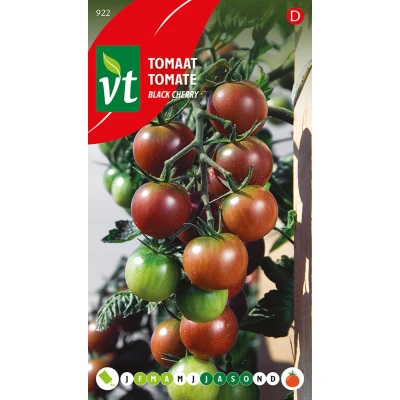Afbeelding van Tomaat Black Cherry een excellente, sappige variëteit met zoete smaak.
