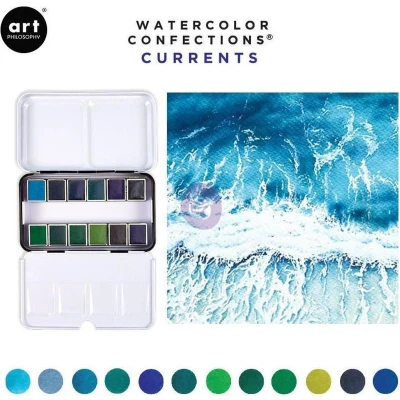 Afbeelding van Prima Marketing Watercolor Confections Aquarelverf Currents set van 12 kleuren