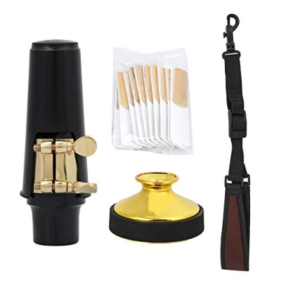 Afbeelding van 4 in 1 saxofoon set sax riet mondstuk dop demper nek riem voor altsax accessoire