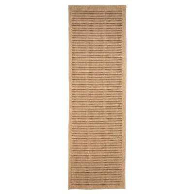 Afbeelding van Jute Balkonkleed Boho Stripe Beige/bruin 80x250 Cm