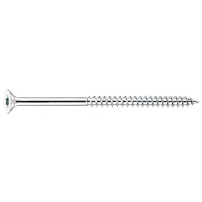 Afbeelding van Connex Universele schroeven 6,0 x 100 mm 1 kg grootverpakking verzonken kop TX aandrijving gedeeltelijke schroefdraad blauw verzinkt/schroevenset/schroeven in zak / KL3246099