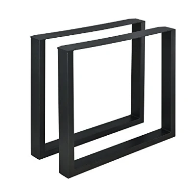Afbeelding van Stalen onderstel U tafelpoot set van 2 staal 80x72 cm zwart