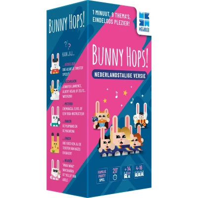 Afbeelding van Megableu Bunny Hops Originele Editie Nederlandstalig Basis Kaartspel Familie en Vrienden Party Spel