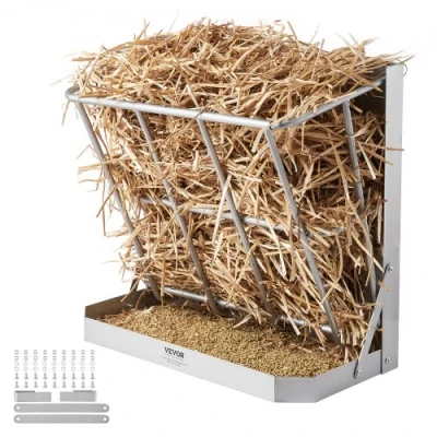 Afbeelding van VEVOR hooiruif, voerrek, wandrek, 2 in 1 voerbak, voerdispenser, 610x297x584mm