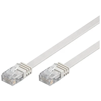 Afbeelding van Goobay CAT 6 Flat Patch Cable, U/UTP, white 15 m