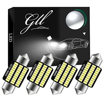 Afbeelding van GLL 4 Stks 36MM C5W Canbus Wit Festoen Interieur LED Lampen met 30 3014 SMD Chips 6411 6413 6418 voor Auto Dome Kaart Deur Courtesy Kentekenverlichting