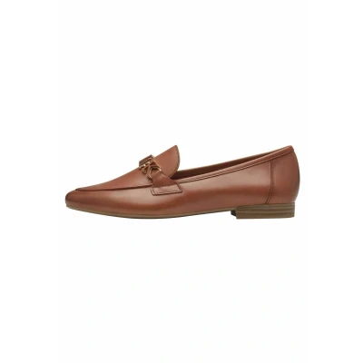 Afbeelding van Marco Tozzi by Guido Maria Kretschmer Instappers, Dames, Maat: 37, Cognac nappa Leer
