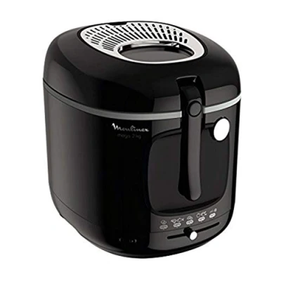 Afbeelding van Moulinex Fry Mega Friteuse, inhoud 3,3 l olie voor 2 kg friet, 1800 W, thermostaat, timer, controlelampje, koude wanden, gepatenteerde filterzeef AM480870