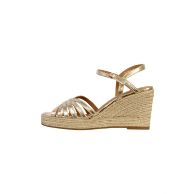 Afbeelding van Divine Factory Sandalen met plateauzool, Dames, Maat: 41, Or Kunststof