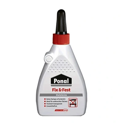 Afbeelding van Ponal Express houtlijm, transparante en sneldrogende houtlijm voor veelzijdig lijm knutselwerk, waterdichte in een emmer, 1x100 g