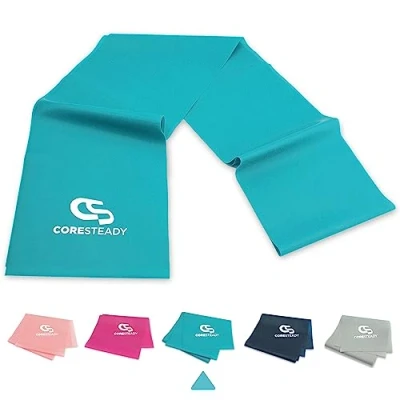 Afbeelding van Coresteady weerstandstherapiebanden Fitnessbanden Voor pilates, yoga, krachttraining Fysiotherapie &amp; revalidatie mannen vrouwen Trainingsgids inbegrepen (3# TURQUOISE/GEMIDDELD,1.3 meter)
