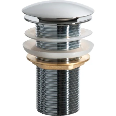 Afbeelding van Wiesbaden luxe lange clickwaste 9cm 5/4&#039;&#039; chroom