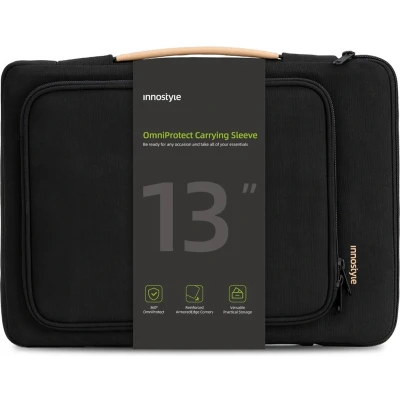 Afbeelding van Innostyle® Omniprotect Laptoptas Dames / Heren Laptophoes 13 inch Waterdicht Zwart