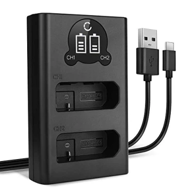 Afbeelding van USB Dubbele Oplader MH 24 voor EN EL14 (Nikon D3500 D3400 D3300 D3200 D3100 D5100 D5200 D5300 D5500 D5600 Df Coolpix P7000 P7100 P7700 P7800) Lader
