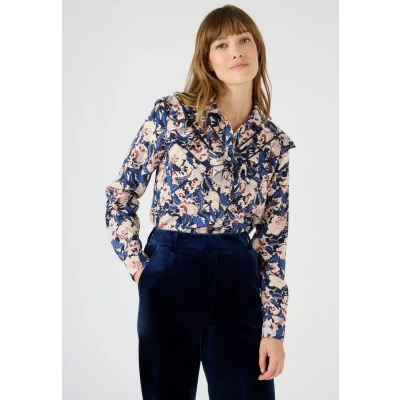 Afbeelding van Damart Blouse in zuivere viscose, Lenzing(TM) EcoVero(TM) Dames Blauw 46