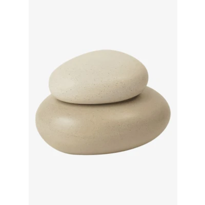 Afbeelding van Ferm Living Pebble doosje medium Sand/Cream