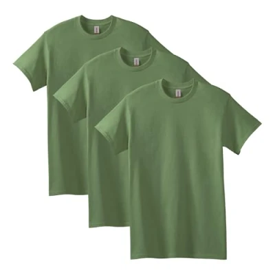 Afbeelding van Gildan T shirt voor heren (verpakking van 3), Militair Groen (3 pack), XL